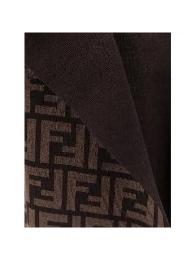 Wool Poncho Brown - FENDI - BALAAN 4