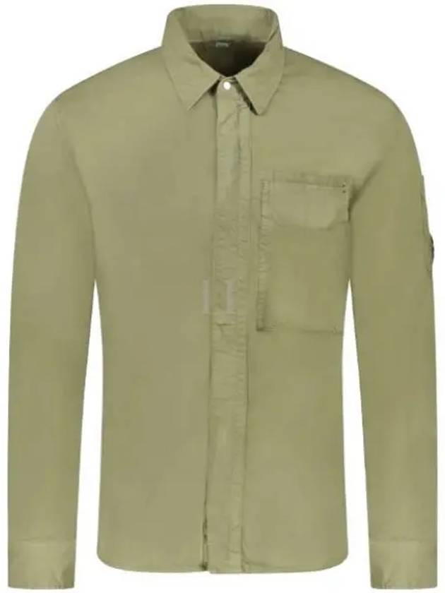 Gabardine Utility Long Sleeve Shirt Bronze Green - CP COMPANY - BALAAN 2