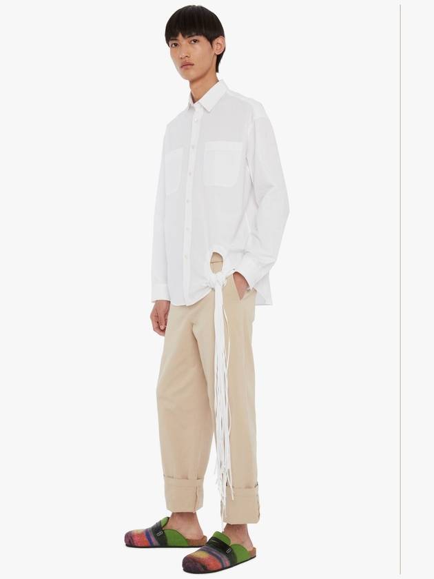 iong sleeve shirt with fringe details - JW ANDERSON - BALAAN 3