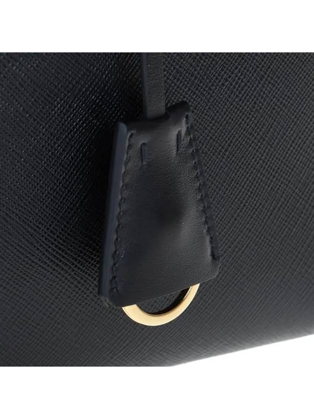 Triangle Logo Saffiano Tote Bag Black - PRADA - BALAAN 9