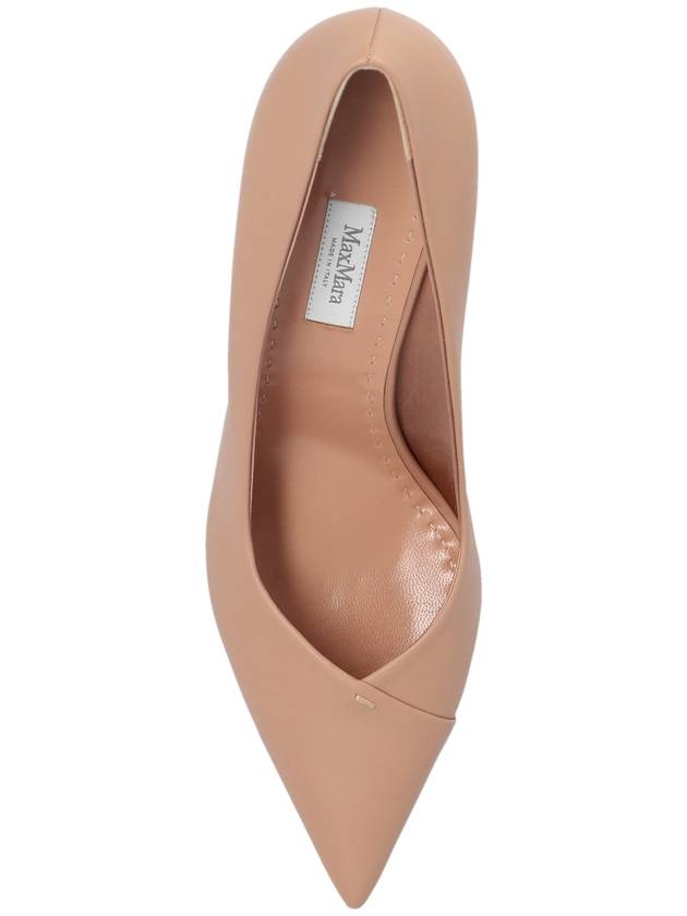 Max Mara Leather Stiletto Pumps, Women's, Beige - MAX MARA - BALAAN 6