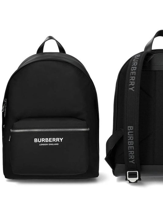 Logo Print Nylon Backpack Black - BURBERRY - BALAAN 2