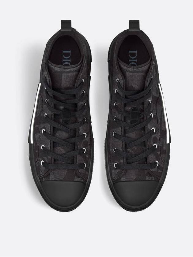 Oblique Jacquard B23 High Top Sneakers Beige Black - DIOR - BALAAN 7