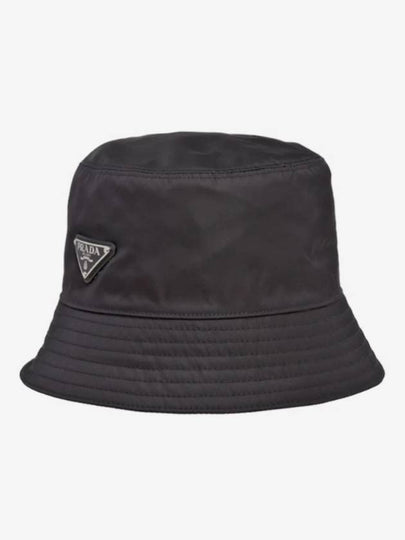 Triangle Logo Re-nylon Bucket Hat Black - PRADA - BALAAN 2