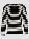 Minquiers Modern Stripe Long Sleeve T-Shirt Noir - SAINT JAMES - BALAAN 2