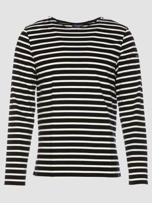 Minquiers Modern Stripe Long Sleeve T-Shirt Noir - SAINT JAMES - BALAAN 2