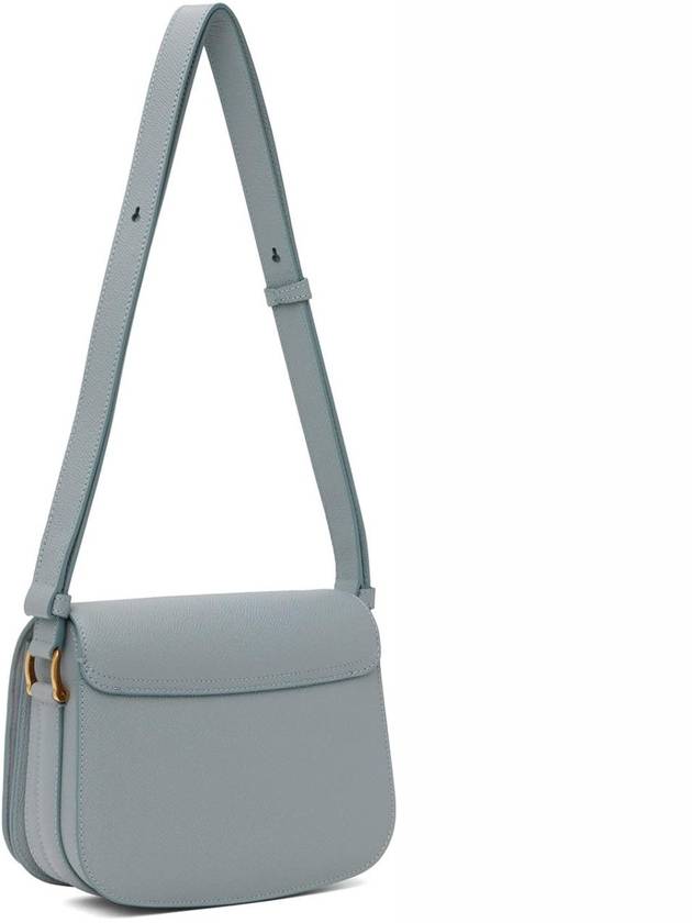 Paris Leather Cross Bag Clay Blue - AMI - BALAAN 4