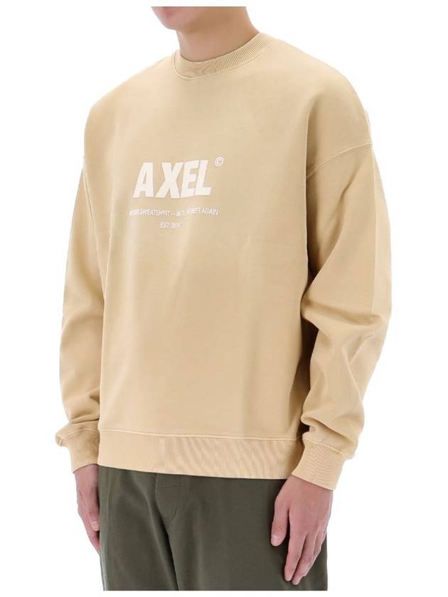 Adios Logo Oversized Fit Sweatshirt Beige - AXEL ARIGATO - BALAAN 4