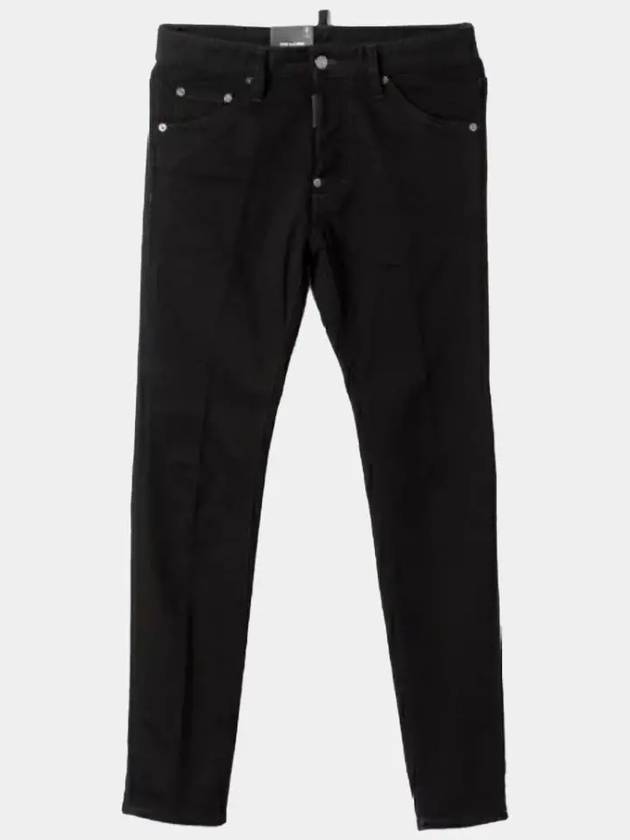 Cotton Back Logo Patch Jeans Black - DSQUARED2 - BALAAN 2