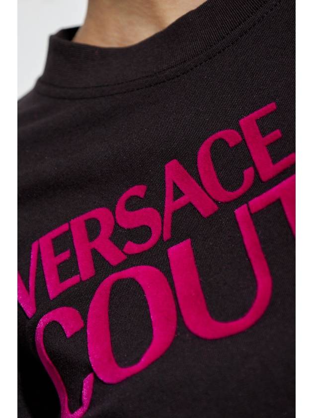 Versace Jeans Couture T-shirt With Logo, Women's, Black - VERSACE - BALAAN 5