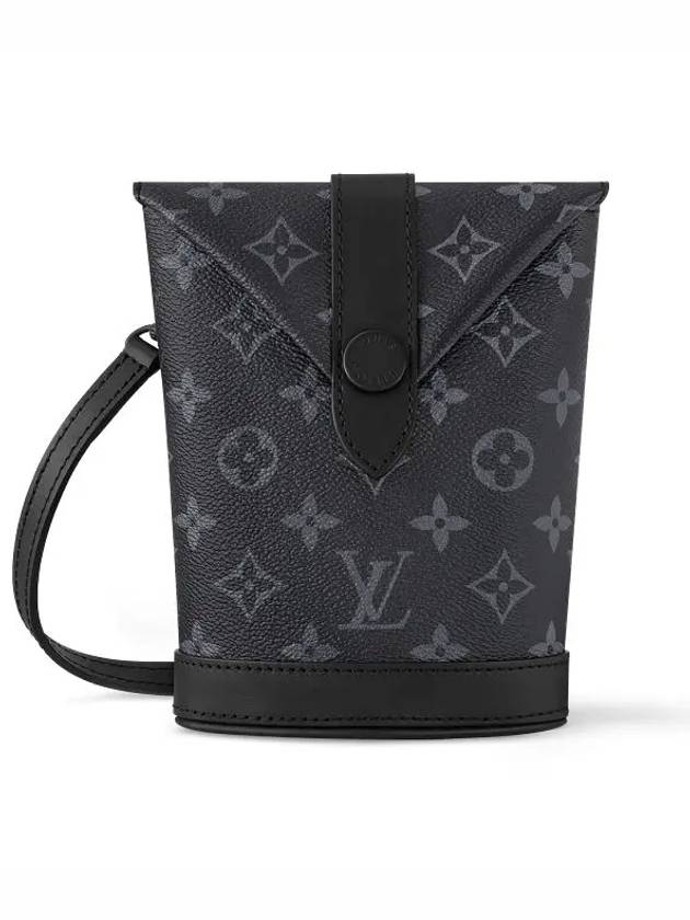 Envelope Monogram Eclipse Coated Canvas Pouch Bag Black - LOUIS VUITTON - BALAAN 2