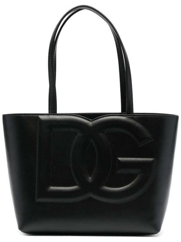 Logo Embossing Small Tote Bag Black - DOLCE&GABBANA - BALAAN 1