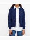 Fox Head Patch Knit Wool Cardigan Navy Melange - MAISON KITSUNE - BALAAN 3