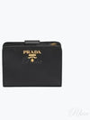 Small Saffiano Half Wallet Black - PRADA - BALAAN 2