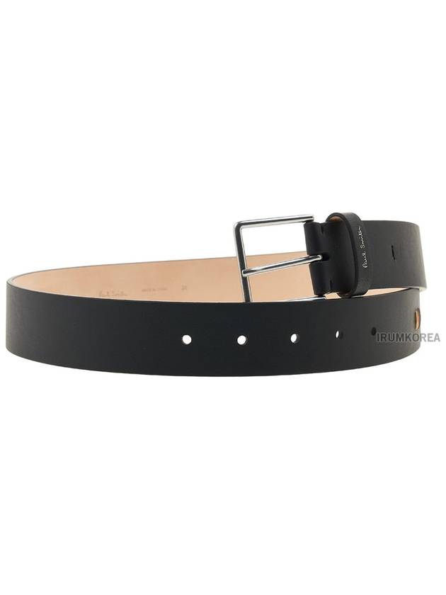 Men's Stitched Leather Belt Black - PAUL SMITH - BALAAN 4