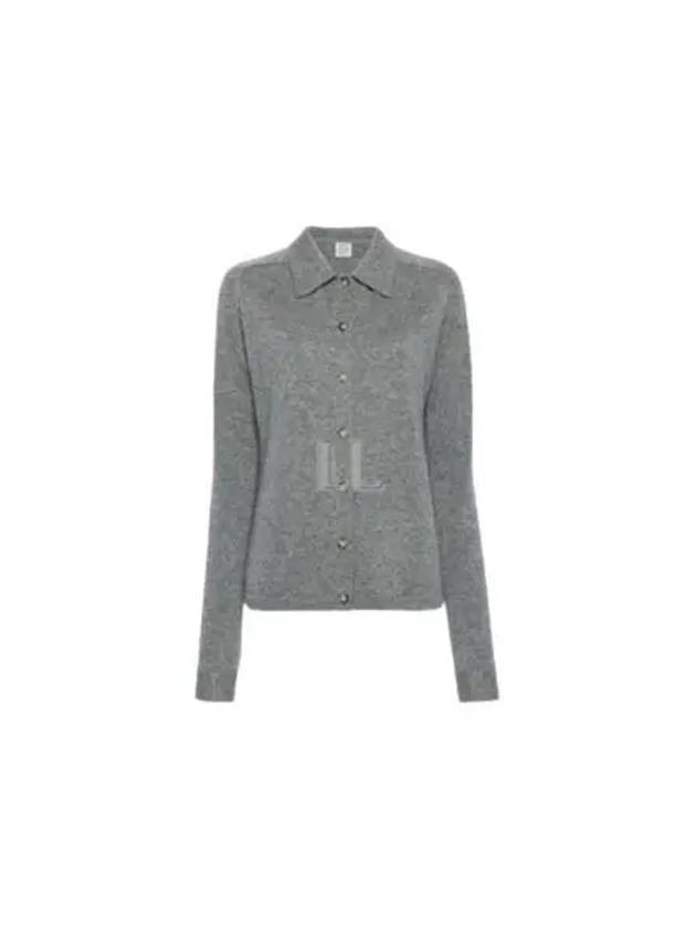 Raglan Sleeve Cashmere Cardigan Grey - TOTEME - BALAAN 2