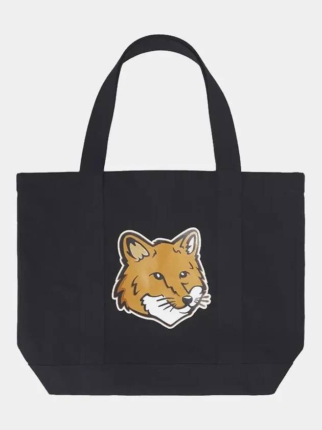 Fox Head Print Tote Bag Black - MAISON KITSUNE - BALAAN 2