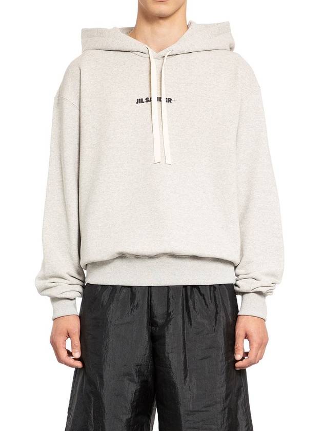 Plus Logo Hoodie Grey - JIL SANDER - BALAAN 2