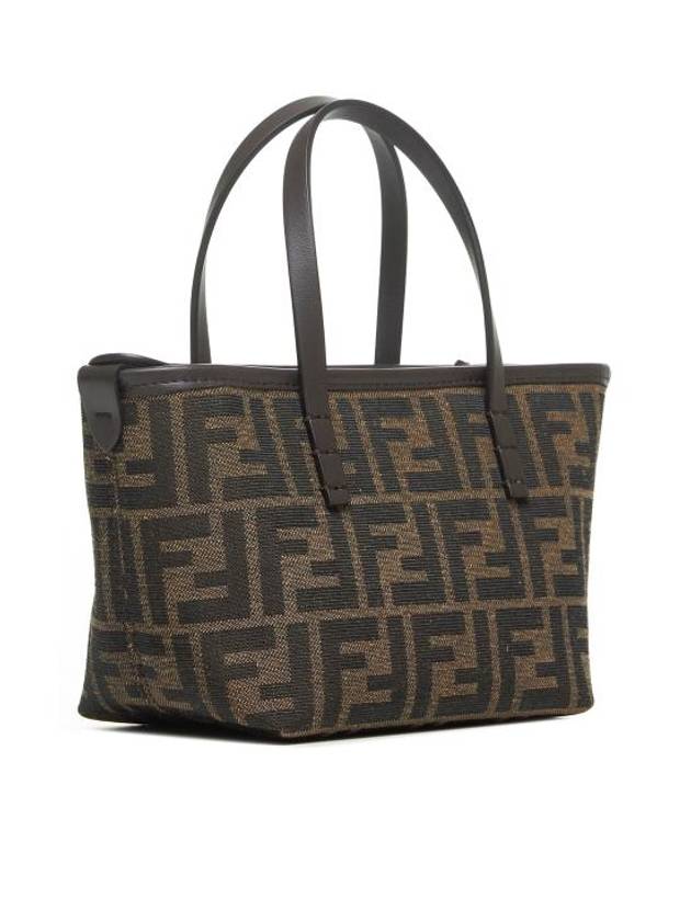 Roll FF Jacquard Mini Tote Bag Brown - FENDI - BALAAN 4