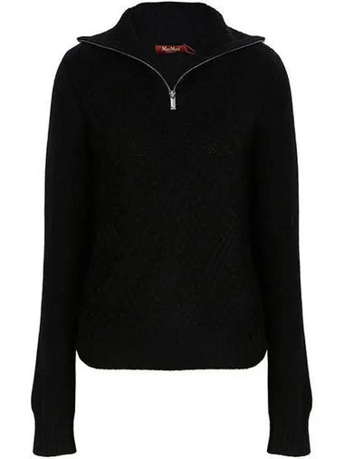 Black Etra Wool Camisie Turtleneck Sweater 010 1121251 - MAX MARA - BALAAN 1