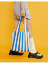 Two way shopper bag blue stripe - PLEATSMAMA - BALAAN 4