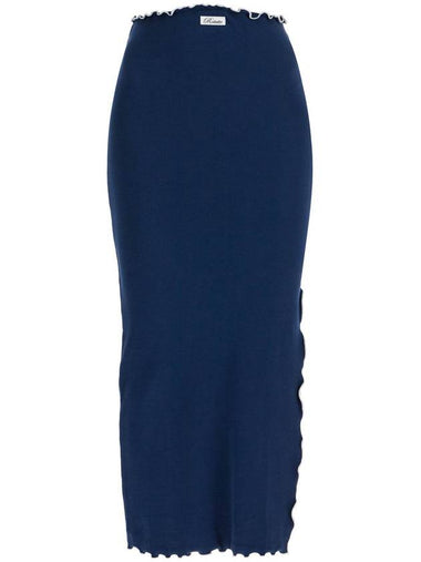 midi skirt with contrasting hemline - ROTATE - BALAAN 1