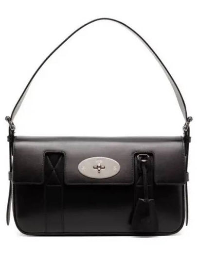 East West Bayswater Smooth Shiny Classic Calf Shoulder Bag Black - MULBERRY - BALAAN 2