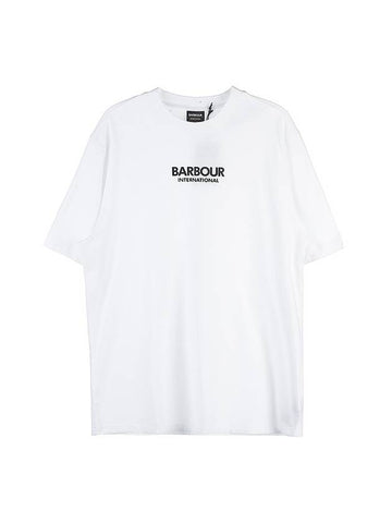 Formula Logo Print Short Sleeve T-Shirt White - BARBOUR - BALAAN 1