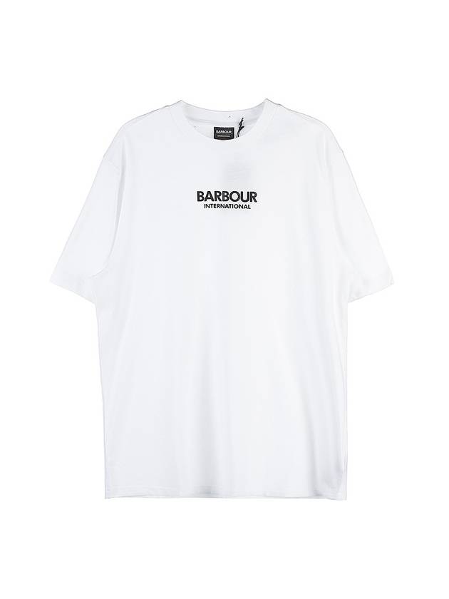 Formula Logo Print Short Sleeve T-Shirt White - BARBOUR - BALAAN 1