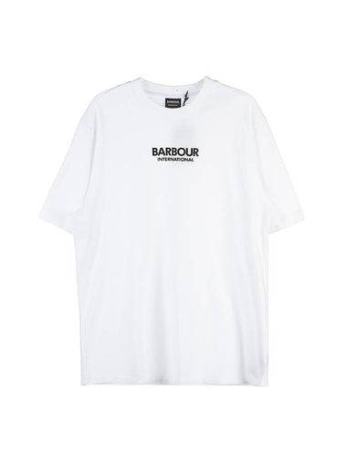 Formula Logo Print Short Sleeve T-Shirt White - BARBOUR - BALAAN 1