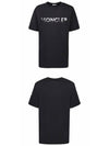 Logo Sequin Cotton Short Sleeve T-Shirt Black - MONCLER - BALAAN 5