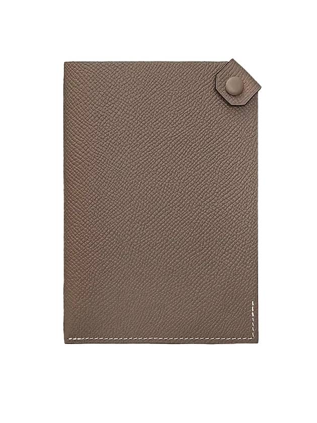 Tarmac Epsom Palladium Hardware Etoupe Passport Wallet Brown - HERMES - BALAAN.