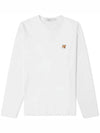 Fox Head Patch Regular Long Sleeve T-Shirt White - MAISON KITSUNE - BALAAN 1