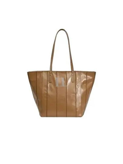 Club Patchwork Creased Leather Tote Bag Sparrow - BY FAR - BALAAN 2