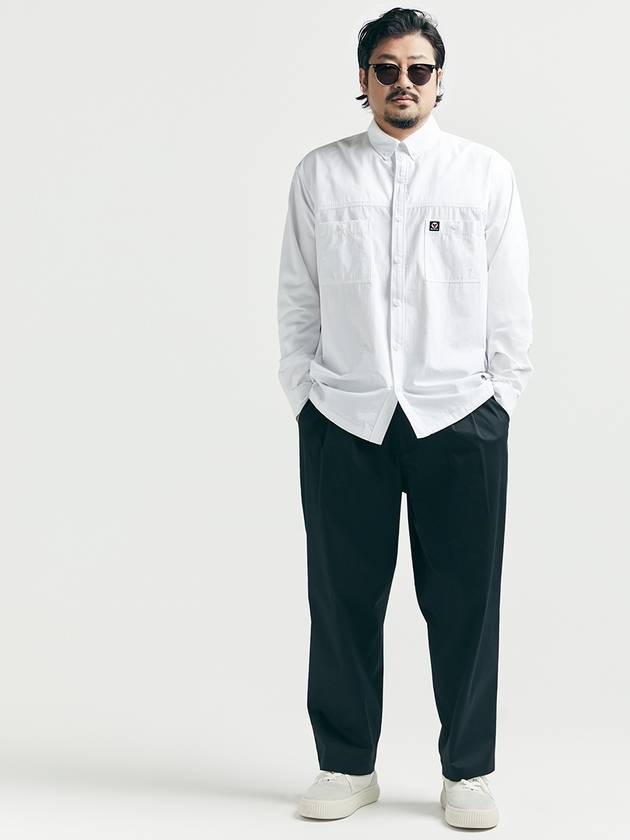 W&P Denim Long Sleeve Shirt White - BOOVOOM - BALAAN 3