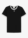 Contrast Signature Short Sleeve T-Shirt Black - COURREGES - BALAAN 2