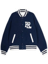 Double Sided Bomber Jacket Navy - POLO RALPH LAUREN - BALAAN 2