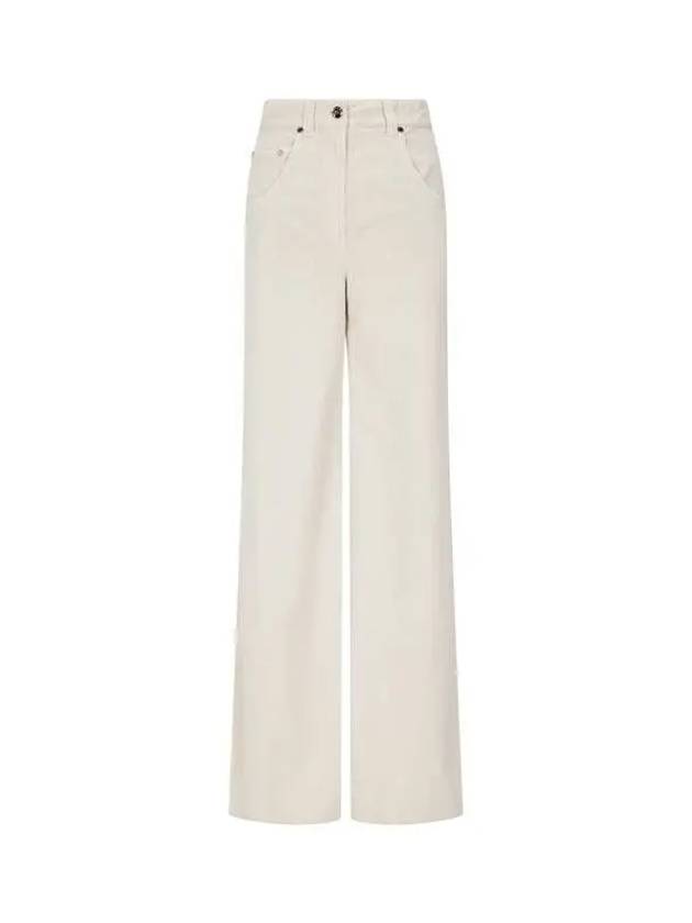 Women s Wide Flare Corduroy Pants Light Beige 270697 - BRUNELLO CUCINELLI - BALAAN 1