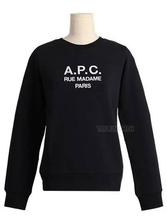 Women's Tina Logo Sweat Sweatshirt Black - A.P.C. - BALAAN 2