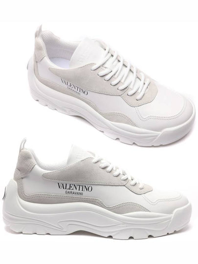 Gumboy Banshee Leather Low Top Sneakers White - VALENTINO - BALAAN 2