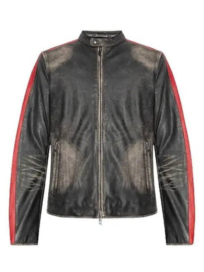 Distressed biker jacket A148410NKBI - DIESEL - BALAAN 2