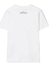 Big logo printing white kids short sleeve 741621052 V0001 - STONE ISLAND - BALAAN 3