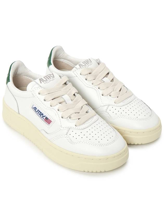 Medalist Green Tab Leather Low Top Sneakers White - AUTRY - BALAAN 4