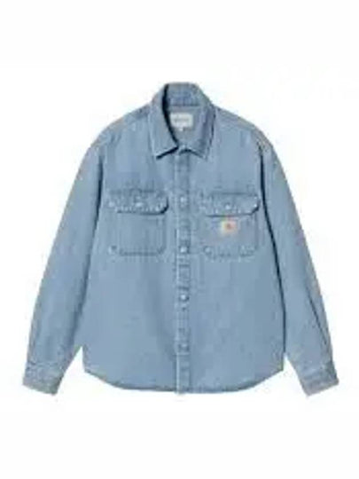 Harvey Shirt Denim Jacket Light Blue - CARHARTT WIP - BALAAN 2