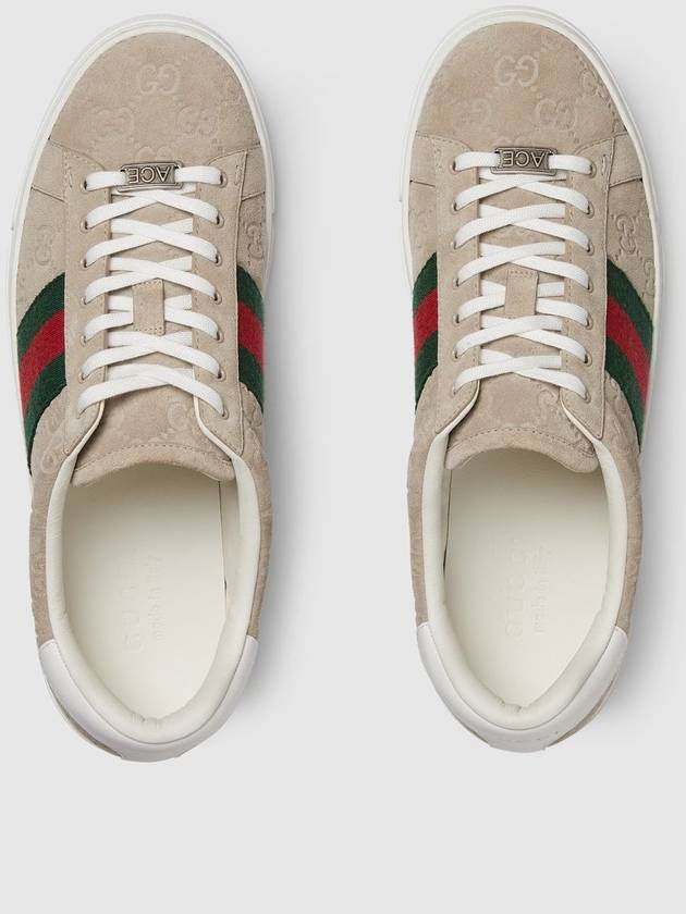 Web Ace GG Supreme Low Top Sneakers Beige Ebony - GUCCI - BALAAN 5