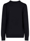 Tricolor Fox Patch Classic Round Neck Knit Top Black - MAISON KITSUNE - BALAAN 4