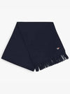 Small Tricolor Fox Wool Muffler Navy - MAISON KITSUNE - BALAAN 3