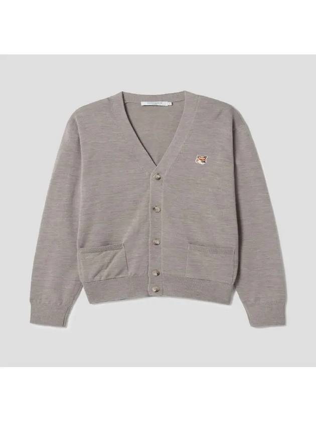 Fox Head Patch Classic Cardigan Beige Melange - MAISON KITSUNE - BALAAN 2