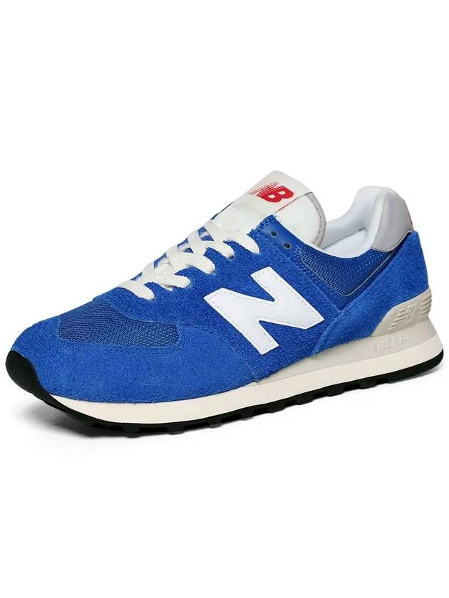574 Classic Logo Low Top Sneakers Blue - NEW BALANCE - BALAAN 4