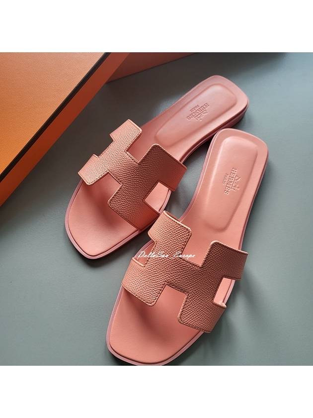 Oran Leather Sandals Orange Joey - HERMES - BALAAN 6